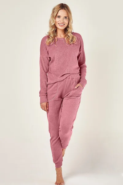 Růžové froté pyžamo pro ženy od značky Taro