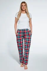 Kostkované pyžamo pro ženyvé kalhoty Cornette
