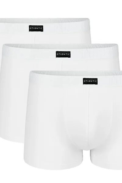 Komfortní bavlněné boxerky pro muže 3 pack - Bílá série