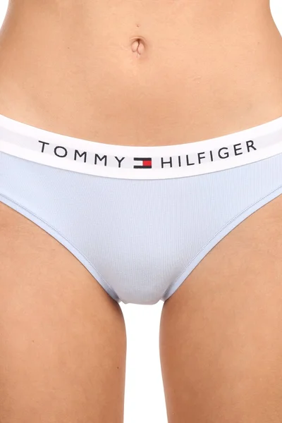 Modré dámské klasické kalhotky s logem TH - Tommy Hilfiger