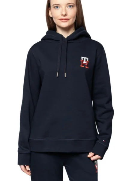 Monogramová dámská mikina Tommy Hilfiger v tmavě modré