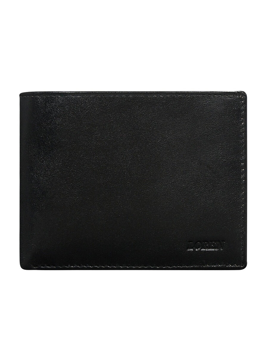 Pánská černá kožená horizontální peněženka bez zapínání FPrice, jedna velikost i523_2016101699904