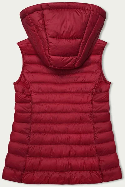 Červená dámská vesta s kapucí - Stylová ochrana
