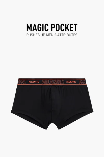 Atlantic Magic Pocket pánské boxerky - černé