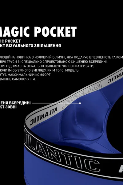 Atlantic Magic Pocket pánské boxerky - černé