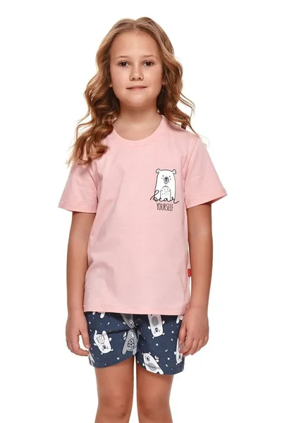 Dívčí pyžamo Bear růžové Dn-nightwear