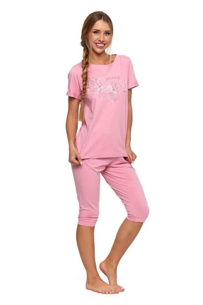 Růžové pyžamo Plant Lady od Moraj - pohodlná viskóza pro dokonalý spánek, růžová XL i43_76961_2:růžová_3:XL_