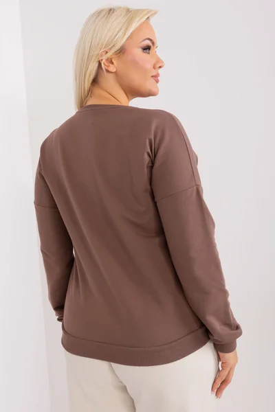 Kapsa Plus Size Hnědá Halenka FPrice