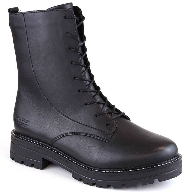 Zimní kožené dámské boty Remonte W black pro ženy, 38 i476_37005363