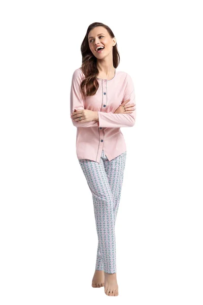 Růžové pohodlné pyžamo pro ženy Luna