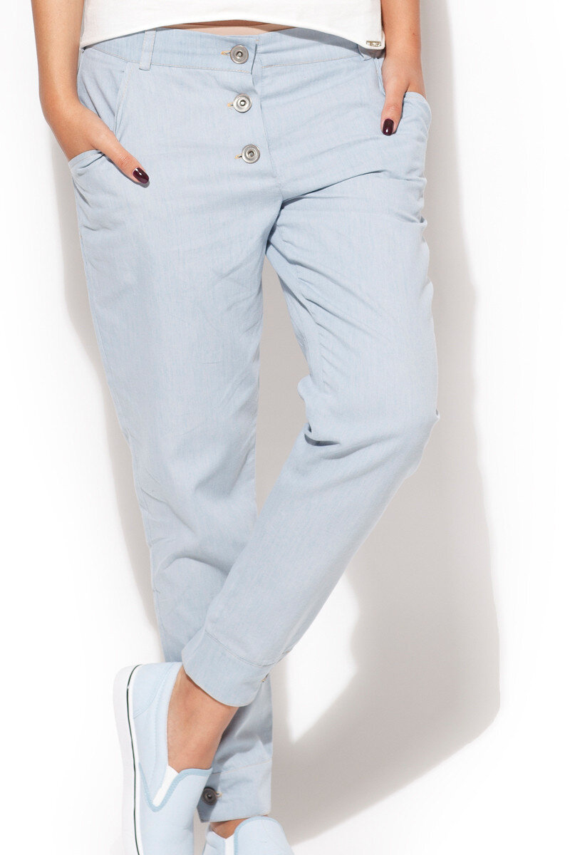 Lehké dámské kalhoty bokovky od Katrus s nízkým pasem, Xl i240_43960_2:XL
