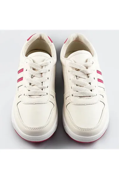 Ecru-růžové dámské sportovní boty G64 Mix Feel