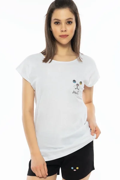 Pyžamo pro ženy šortky Velká kočka Vienetta