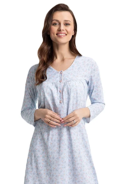 Modrá růžová noční košile Luna 38 - Cotton Touch