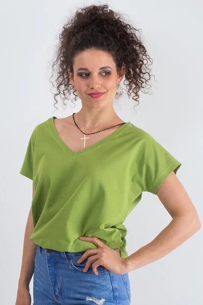 Zelené dámské tričko FPrice - Svěží zelená