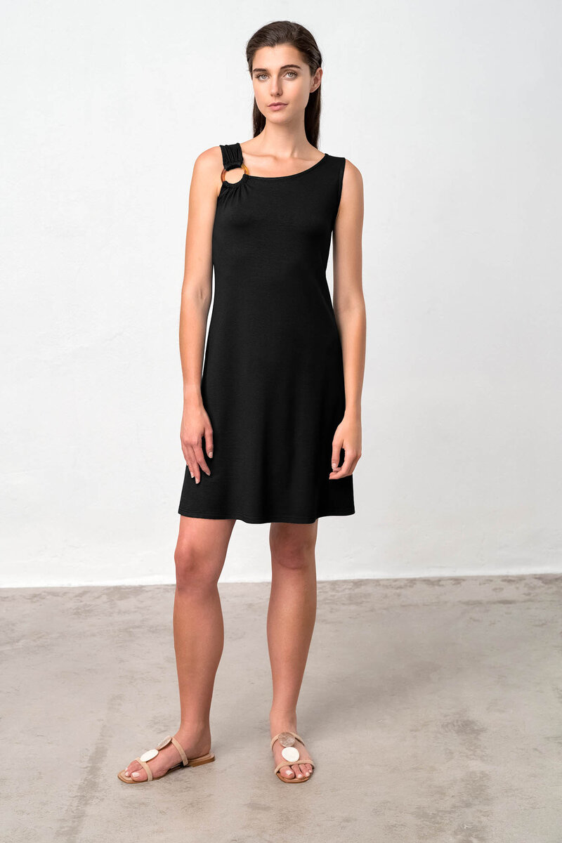 Vamp - Pohodlné dámské šaty – Syrah 18485 - Vamp, black M i512_18485_100_3