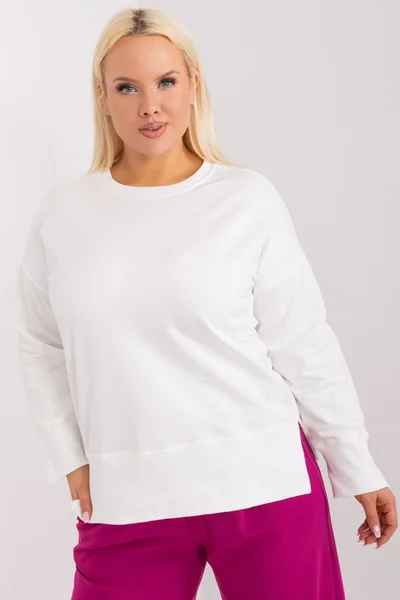 Dámská plus size mikina s kulatým výstřihem Fashionhunters