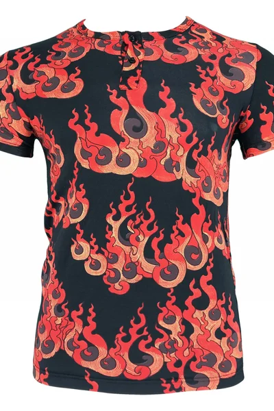 Vzorované tričko John Galliano - Černo-červené