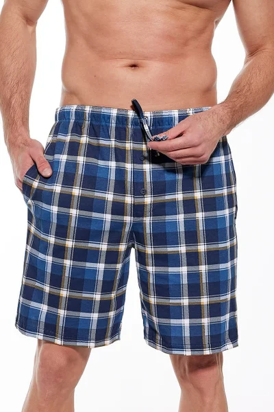 Kostkované pyžamo pro muževé kraťasy Cornette