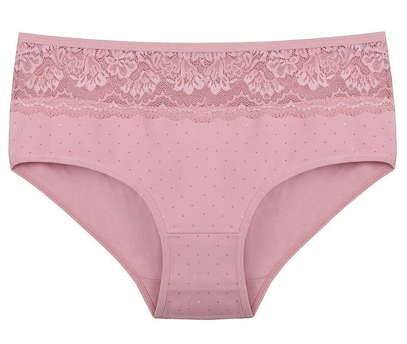 Klasické dámské kalhotky s krajkou - Donella Elegance, světle růžová 1XL i232_9474_55455957:světle růžová 1XL
