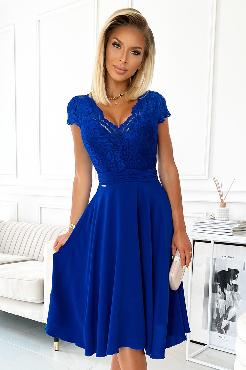 Dámské šaty 21825 LINDA - Numoco, královská modrá XL i41_79503_2:královská modrá_3:XL_
