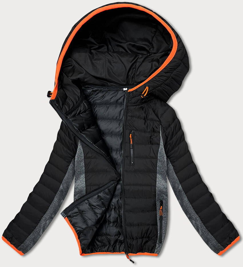 Sportovní bunda s kapucí J.STYLE, odcienie czerni S (36) i392_22111-46