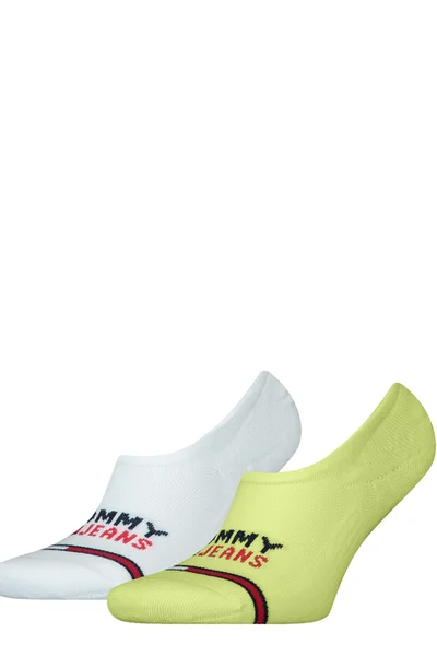 Tommy Hilfiger Ponožky 2p White/Neon Green Unisex Tommy Hilfiger Jeans