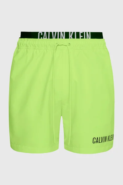 Zelené pánské plavky CK MONOGRAM - Calvin Klein