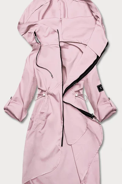 Přehozová bunda S'WEST v růžové barvě s kapucí pro dámy