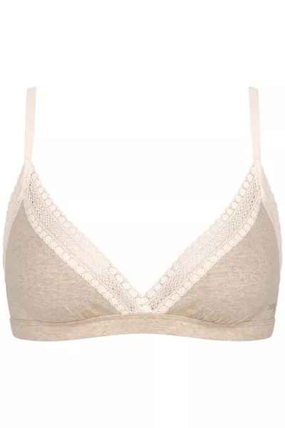 Dámská béžová podprsenka GO Ribbed R Bralette SLOGGI