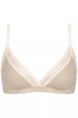 Dámská béžová podprsenka GO Ribbed R Bralette SLOGGI