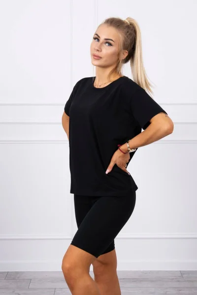 Univerzální černá souprava top + legíny od K-Fashion