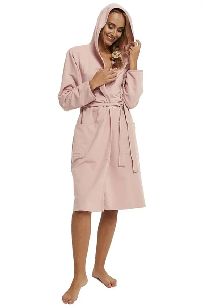 Růžový teplákový župan Karin - Italian Fashion