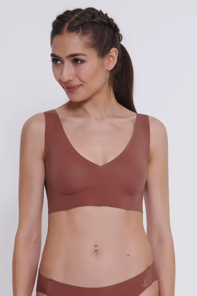 Dámská podprsenka ZERO Feel 2.0 Bralette - UNKNOWN - tm. hnědá 7505 - SLOGGI