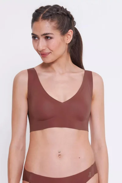 Dámská podprsenka ZERO Feel 2.0 Bralette - UNKNOWN - tm. hnědá 7505 - SLOGGI