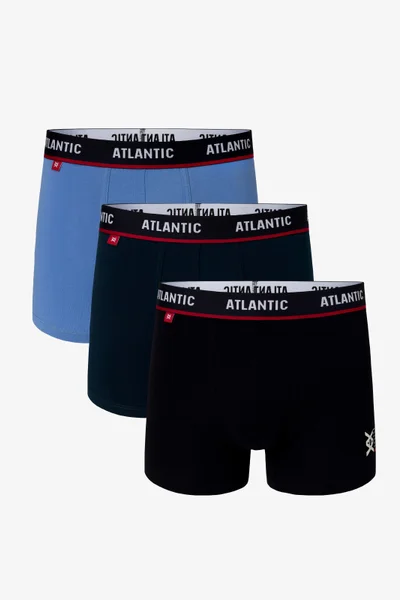 Atlantic Pánské Boxerky - Modrá Sada - Sportovní Komfort