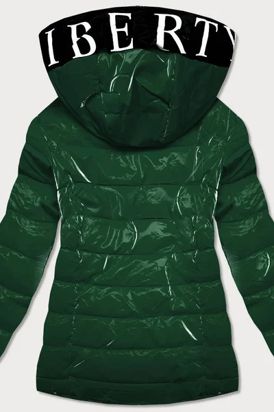 Zelená bunda pro ženy se vzorovanou podšívkou 3B5 SPEED.A