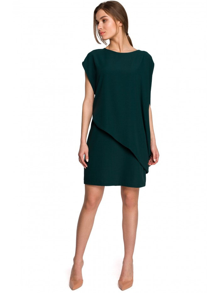 Dámské 1C7 Vrstvené šaty - zelené Style, EU XXL i529_4429254838323097534