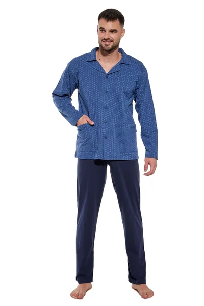 Mužské pohodlné pyžamo Cornette Modrá