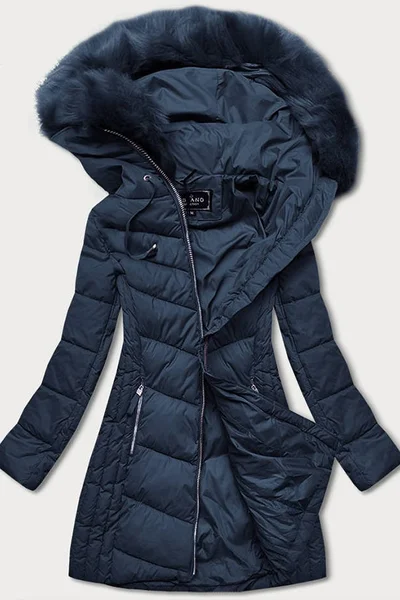 Zimní bunda pro ženy Modrá Příjemně Teplá Libland