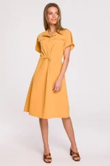 Dámské košilové šaty Yellow 2HX - Stylove