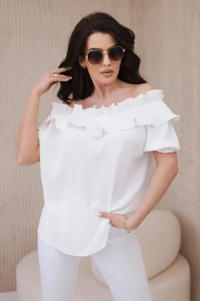 Španělská halenka s ozdobným volánem - K-Fashion