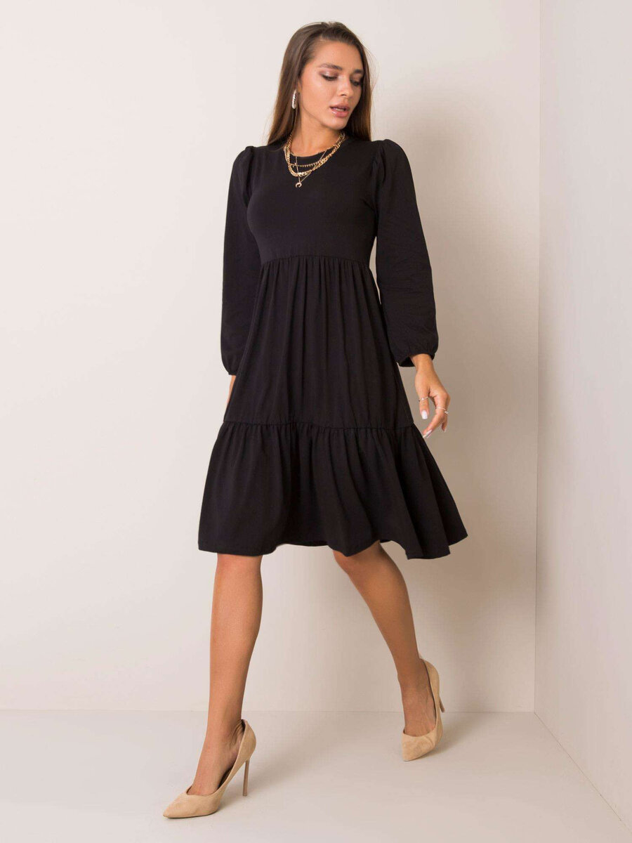 Černé bavlněné šaty Rue Paris - Elegantní kousek pro každou ženu, L i10_P66940_2:90_
