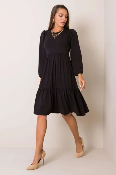 Černé bavlněné šaty Rue Paris - Elegantní kousek pro každou ženu