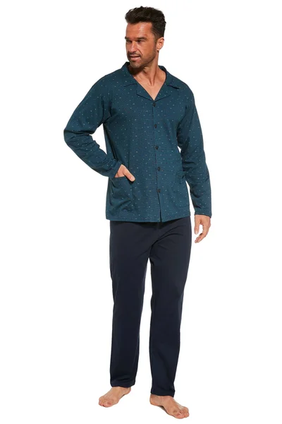 Mužské pohodlné pyžamo Cornette - Tmavě modrá