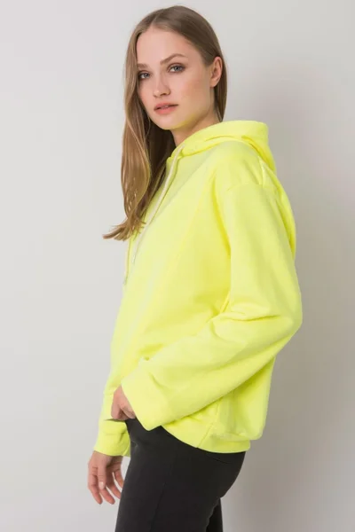 Dámská mikina 4G52 MDO179 Fluo Yellow - Ex Moda