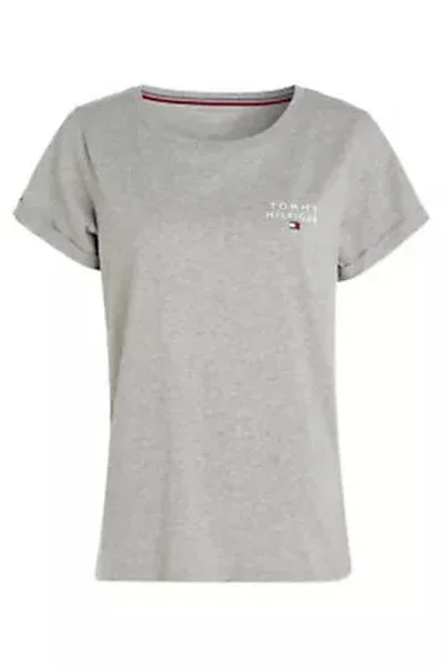 Šedé dámské tričko s logem - Pohodlné tričko od Tommy Hilfiger