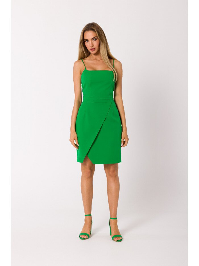 Zelené koktejlové šaty Moe - elegantní mini s výstřihem, EU L i529_9222482494903802556