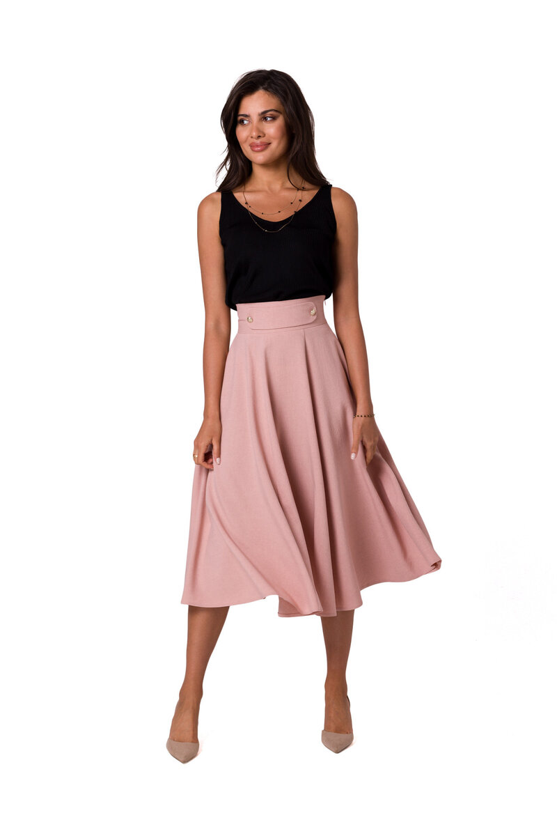 Elegantní midi sukně BeWear s ozdobnými knoflíky, s i240_177938_2:S