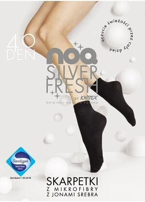 Stříbrné svěží dámské ponožky, černá UNI i10_P45715_1:3_2:114_
